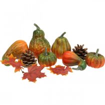 Pumpa deco kottar höstlöv höst dekoration set 5-11cm