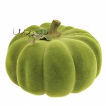 Dekorativ pumpa flockade mossgrön 32cm
