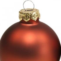Julkulor glas roströda kulor matt/blank Ø4cm 60p