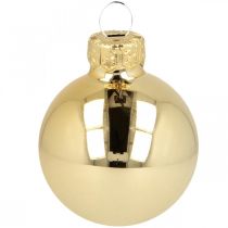 Julkulor glas guld glaskula matt/blank Ø4cm 60 st