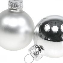 Artikel Julkulor glas silverkula matt/blank Ø4cm 60 st