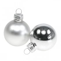 Artikel Julkulor glas silverkula matt/blank Ø4cm 60 st