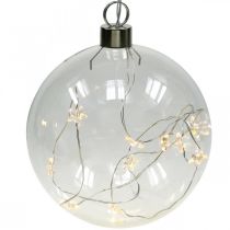 Julkula LED-kula Ø12cm 15L inuti varmvit timer