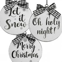 Artikel Dekorativ hängare julgranskula metall vintage Ø15cm 3 st