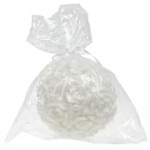 Artikel Kulljus med rosmotiv, bordsdekoration för bröllop och födelsedagar, 10,5 cm, vit