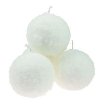 Artikel Bolljus vita snöbollsljus bollljus Ø10cm 4 st