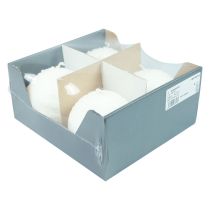 Artikel Vintermagiska bollljus vita snöbollseffekt Ø10cm set med 4 för festlig dekoration