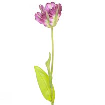Artikel Konstgjord blomma papegoja tulpan konstgjord dekorativ tulpan lila 63cm
