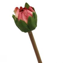 Artikel Konstgjord blomma dahlia rosa blomma med knopp H57cm