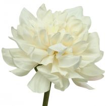 Artikel Konstgjord blomma Dahlia Vit Konstgjord blomma med knopp H57cm