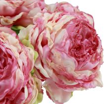 Artikel Konstgjorda Blommor Dekoration Konstgjorda pioner Rosa Antik 27cm 7 st