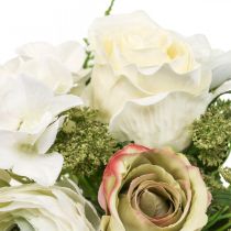 Konstgjorda blommor deco bukett rosor ranunculus hortensia H23cm