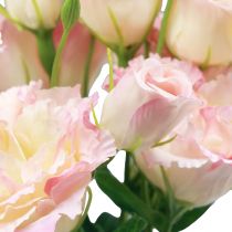 Artikel Konstgjorda blommor Eustoma Lisianthus rosa kräm 52cm 5st