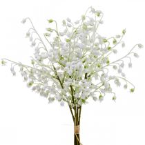 Konstgjorda blommor, konstgjorda liljekonvaljer dekoration vit 38cm 5st