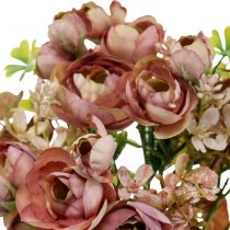 Konstgjorda blommor deco bukett ranunculus konstgjord rosa 32cm 6st