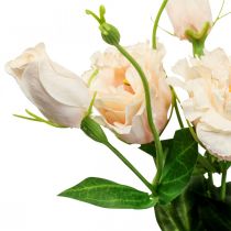 Konstgjorda blommor lisianthus kräm 51cm blomdekoration 5st