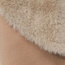 Artikel Fuskpäls dekorativ päls rund bordslöpare pälsmatta beige Ø38cm
