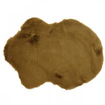 Pälsmatta dekorativ brun fuskpälsmatta 55×38cm