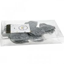 Artikel Konstgjorda växter, grendekoration, dekorativa blad silverglitter L36cm 10 st