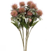 Konstgjorda växter safflor deco gren tistel gren tistel rosa 4st