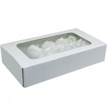 Artikel Konstgjorda rosor vita vaxrosor dekorativa rosor vax Ø6cm 18 st