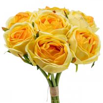Konstgjorda Rosor Gul Konstgjorda Rosor Sidenblommor 28cm 7st
