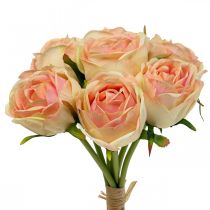 Konstgjorda rosor rosa konstgjorda rosor 28cm knippe 7 st