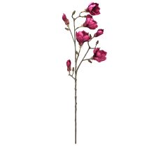 Artikel Artificiell Magnolia-gren Konstgjorda blommor Bordeaux L100cm