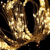 LED-ljusbunt för inne och ute 640 1,9m silver/varmvitt