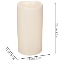 Artikel Stor LED-ljus för batteridrift med timer, varmvit, utomhus, 25 cm