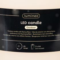 Artikel Stor LED-ljus för batteridrift med timer, varmvit, utomhus, 25 cm