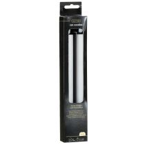 Artikel LED-ljus Vita koniska ljus vax varmvita 24,5 cm 2 st