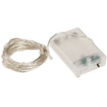 Artikel LED-ljuskedja 100 Micro LED varmvit timer 4 stycken