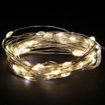 Artikel LED-ljusslinga 40 mikro-LED varmvita timer för batteri 6 st