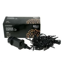 Artikel LED-risljuskedja 80 LED-girlang för utvändig varmvit 6m