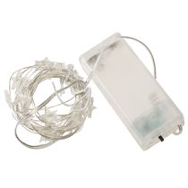 Artikel LED-ljusslinga stjärnor 20 mikro-LED varmvita timer 6 st