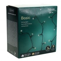 Artikel LED-risljuskedja varmvit för utomhus 720er 54m