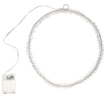 Artikel LED-ring i metall för upphängning silver varmvit 30 cm