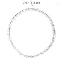 Artikel LED-ring i metall för upphängning silver varmvit 30 cm