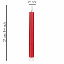 Artikel LED-konljus, rött med varmvitt ljus, 24 cm, 2 st