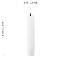 Artikel LED-stavsljus vitt vaxljus LED varmvitt 14,5 cm 2 st
