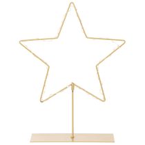 Artikel Stjärna med 50 lysdioder, bordsdekoration i metall, batteridriven, för inomhusbruk, 33 cm