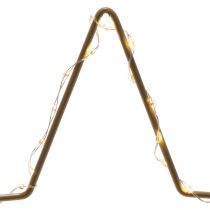 Artikel Stjärna med 50 lysdioder, bordsdekoration i metall, batteridriven, för inomhusbruk, 33 cm