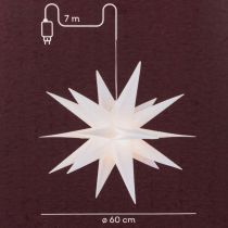 Artikel LED-stjärna Julstjärna Varmvit Timer Utomhus 60cm