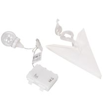 Artikel LED-hängande stjärna med timer, varmvit, utomhus, 38 cm