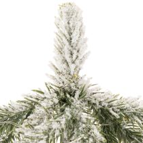 Artikel Konstgjord växt med snö, LED-julgran i jutesäck, batteridriven, för inomhusbruk, 50 cm