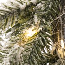 Artikel Konstgjord växt med snö, LED-julgran i jutesäck, batteridriven, för inomhusbruk, 50 cm