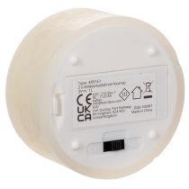 Artikel LED-värmeljus, varmvitt, flimrande effekt och timer, äkta vax, batteridriven, 7 cm, 2 stycken
