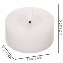 Artikel LED XL Värmeljus Vitt Äkta Vax med Timer Varmvitt 6cm 2st