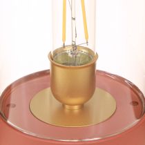 Artikel LED bordslampa retro LED-ljus varmvit brun H19,5cm